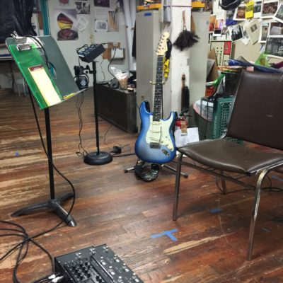 All set up to work in the studio.